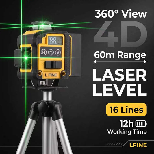 3D kruislijnlaser 16 lijnen, groen (360°)