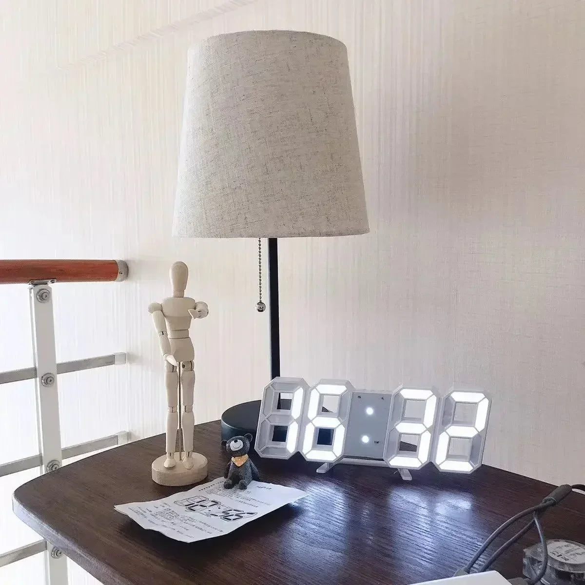 3D LED-wandklok
