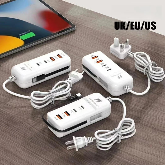 USB-C snellader met meerdere poorten