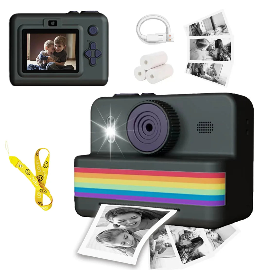 Kindercamera met directe fotoprinter