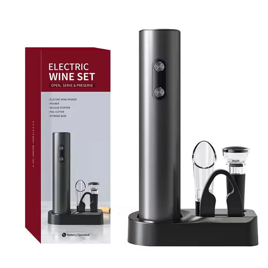 Elektrische wijnopener set