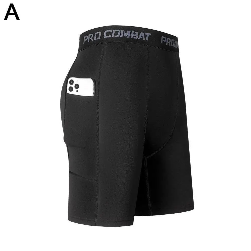 Compressieshort heren met zak
