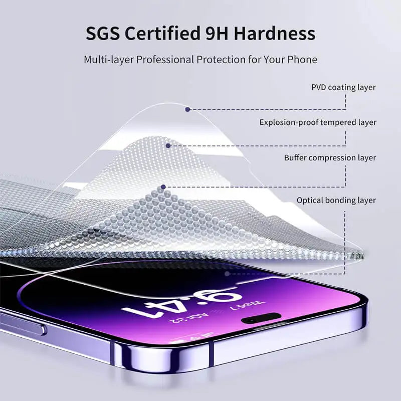 Gehard glazen screenprotector – iPhone 17, 17 Pro Max, 18 (3 of 5 stuks)