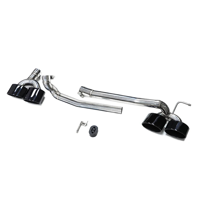 C63 AMG-look quad uitlaat met bumperdiffuser voor Mercedes C-Klasse W204