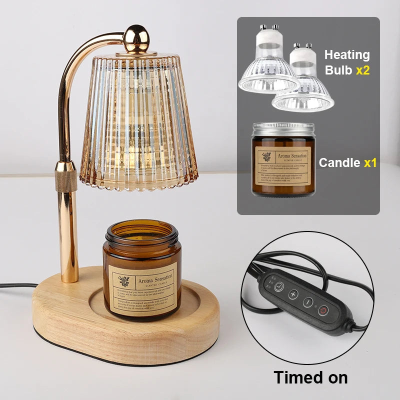 Kaarsenwarmer lamp met timer en dimmer (EU-stekker)