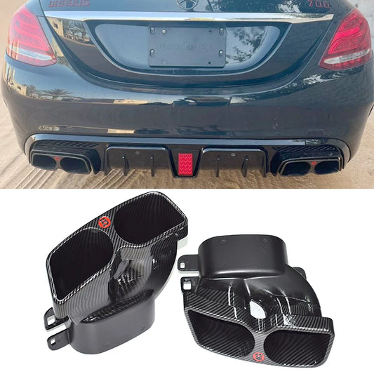 AMG-look uitlaatsierstukken voor Mercedes C/E/S-Klasse