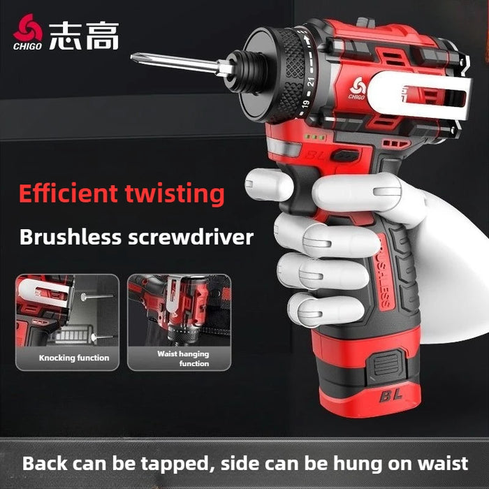 CHIGO brushless accu-slagschroevendraaier 18V (80 Nm)
