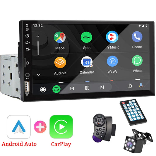 1-DIN autoradio met 7" scherm en CarPlay