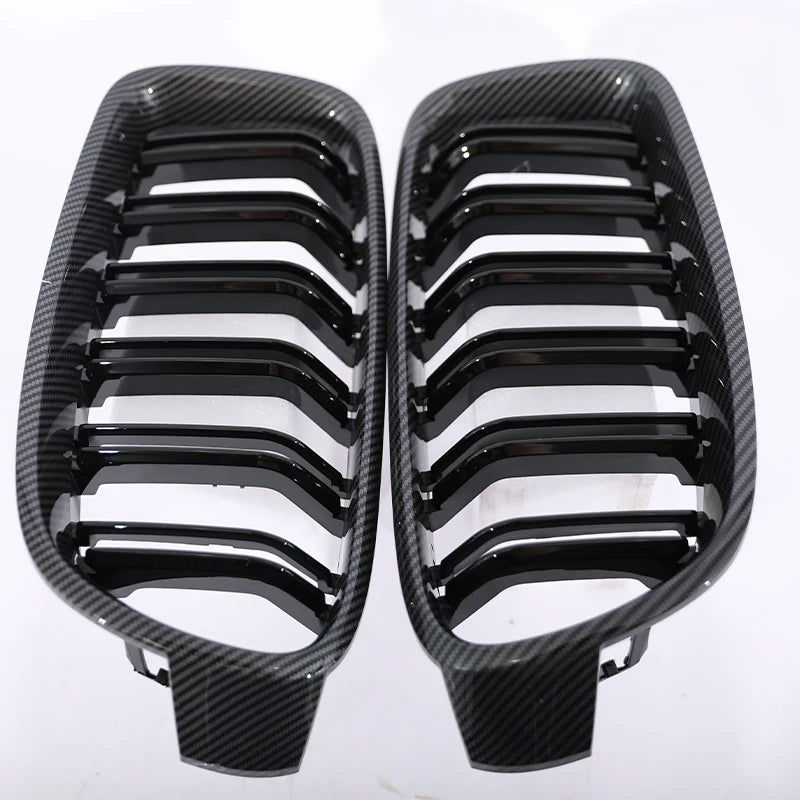 Dubbele sportgrille in carbonlook voor BMW 3-serie F30/F31 (2012–2018)
