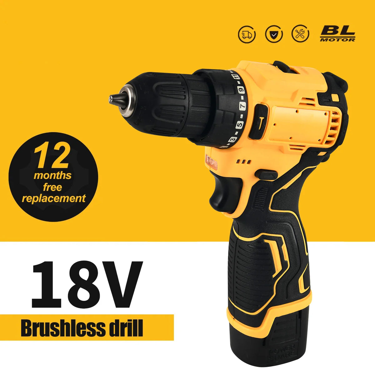 Brushless accu-boormachine 16,8V (35 Nm)