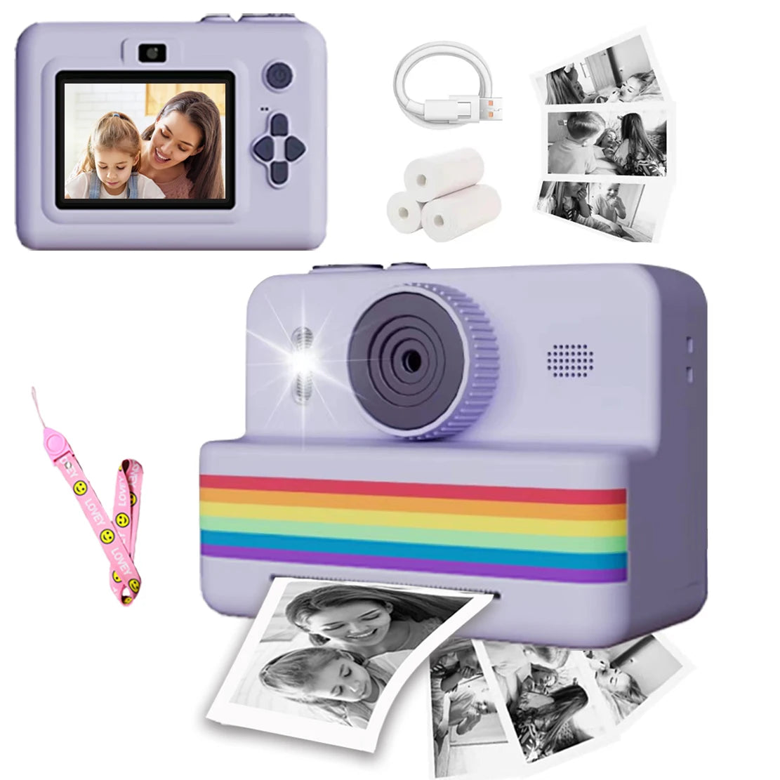 Kindercamera met directe fotoprinter