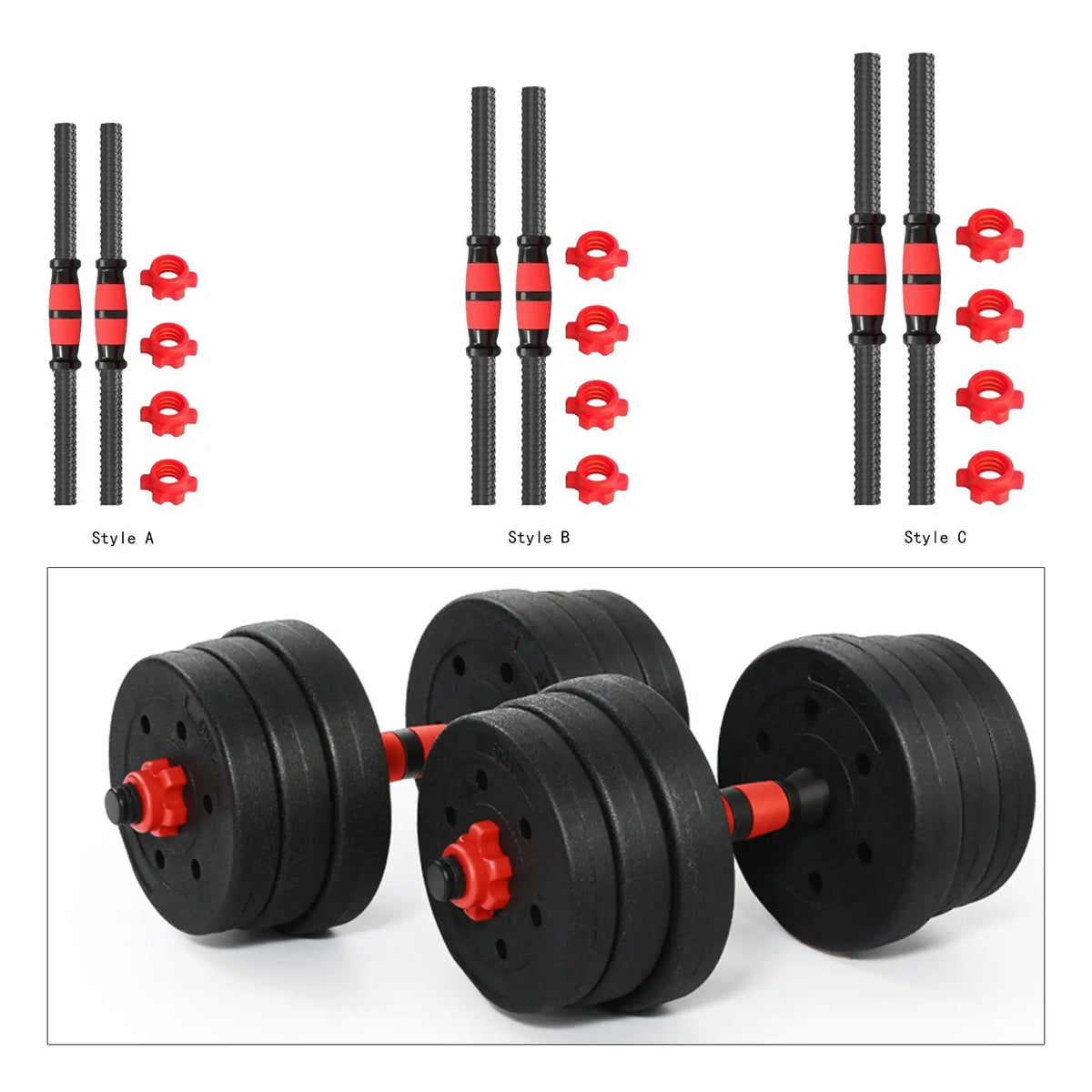 Verstelbare dumbbellstangen (2 stuks)
