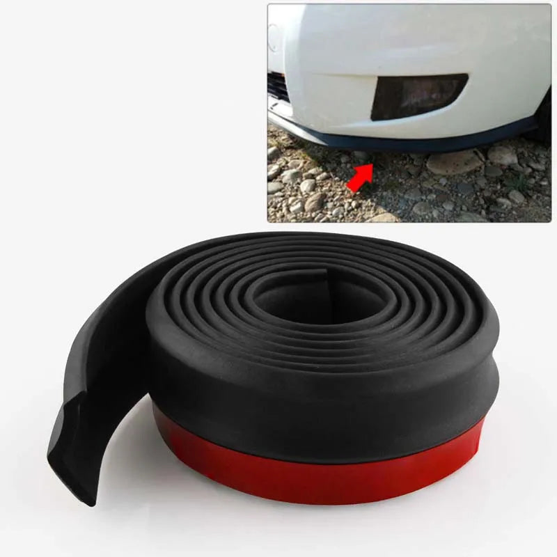 Rubberen bumperlip / sideskirt-strip (1 m of 2,5 m)