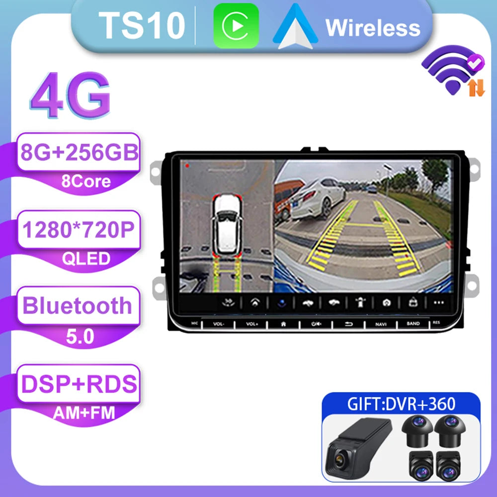 Android-autoradio met CarPlay voor VW Golf 5/6, Polo, Passat, Tiguan & meer