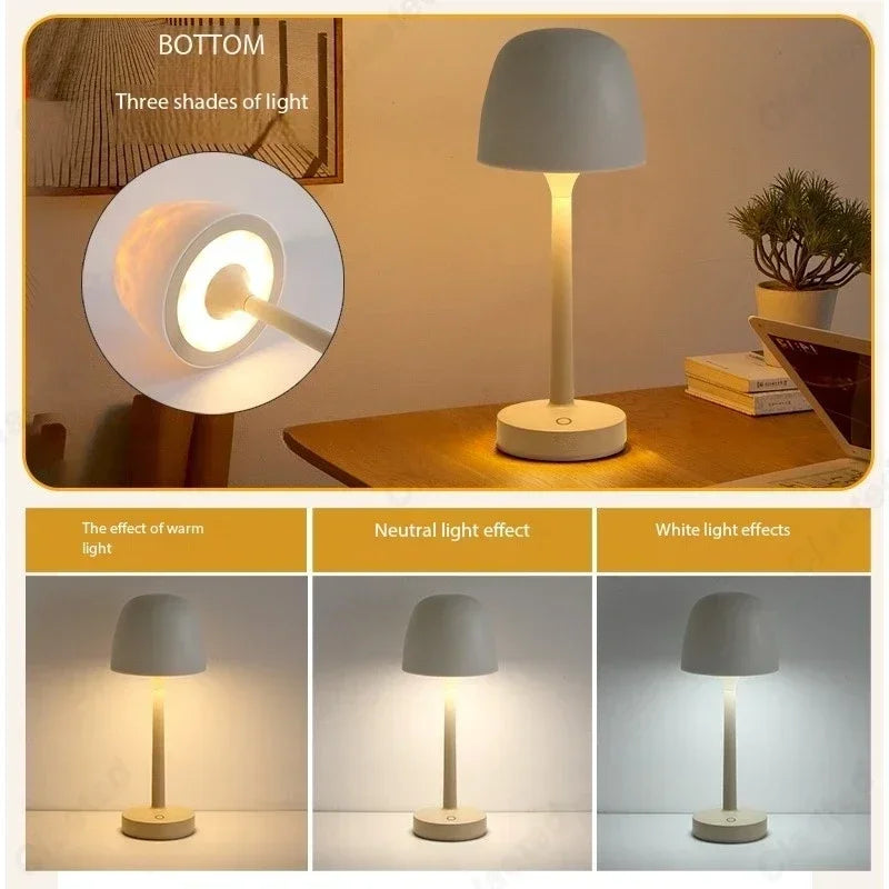 Paddenstoellamp met waterrimpel-effect