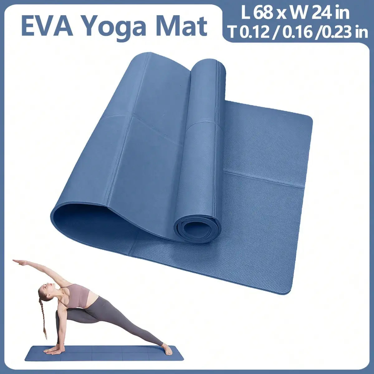 Antislip yogamat (3, 4 of 6 mm)