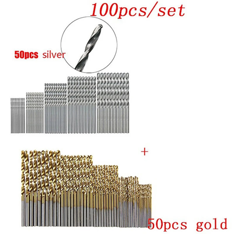 Titanium HSS borenset (50 of 100 stuks)