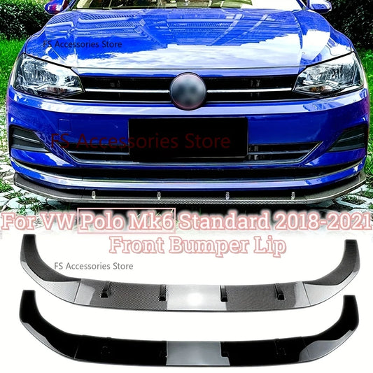 Frontspoiler lip voor VW Polo 6 (AW) 2018–2023