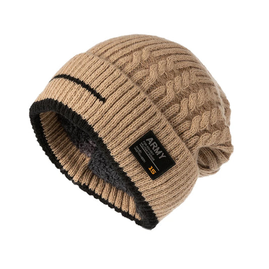 Dikke gebreide beanie muts