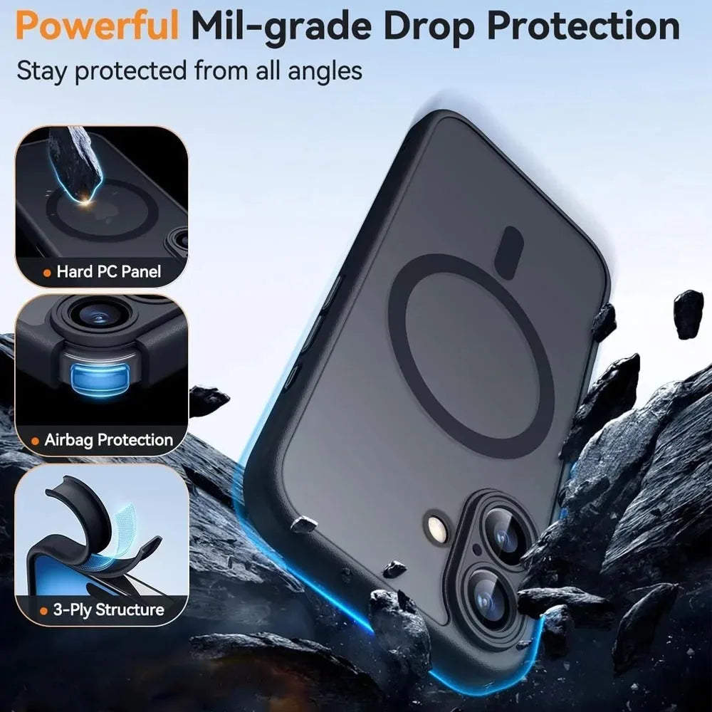 Matte MagSafe armor-hoesje voor iPhone 17 & 18