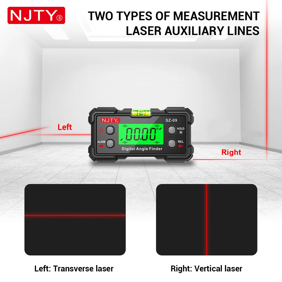 Digitale hoekmeter met laser (magnetisch)