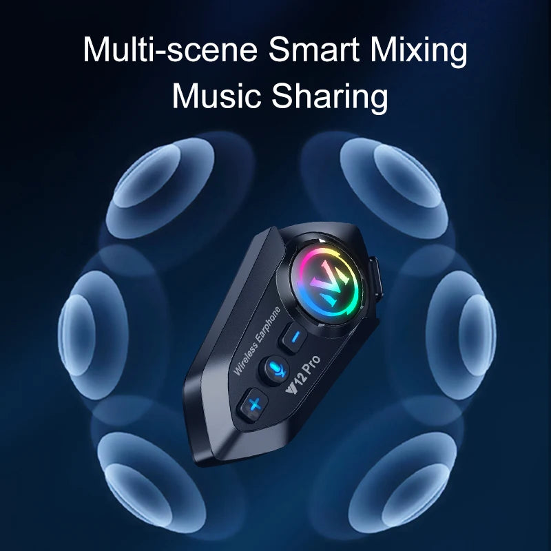 Bluetooth helm-intercom voor de motor (2 rijders)