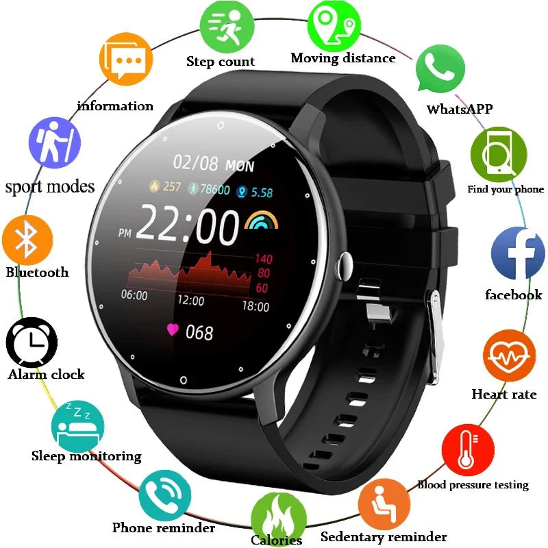 Smartwatch met hartslagmeter en sportfuncties