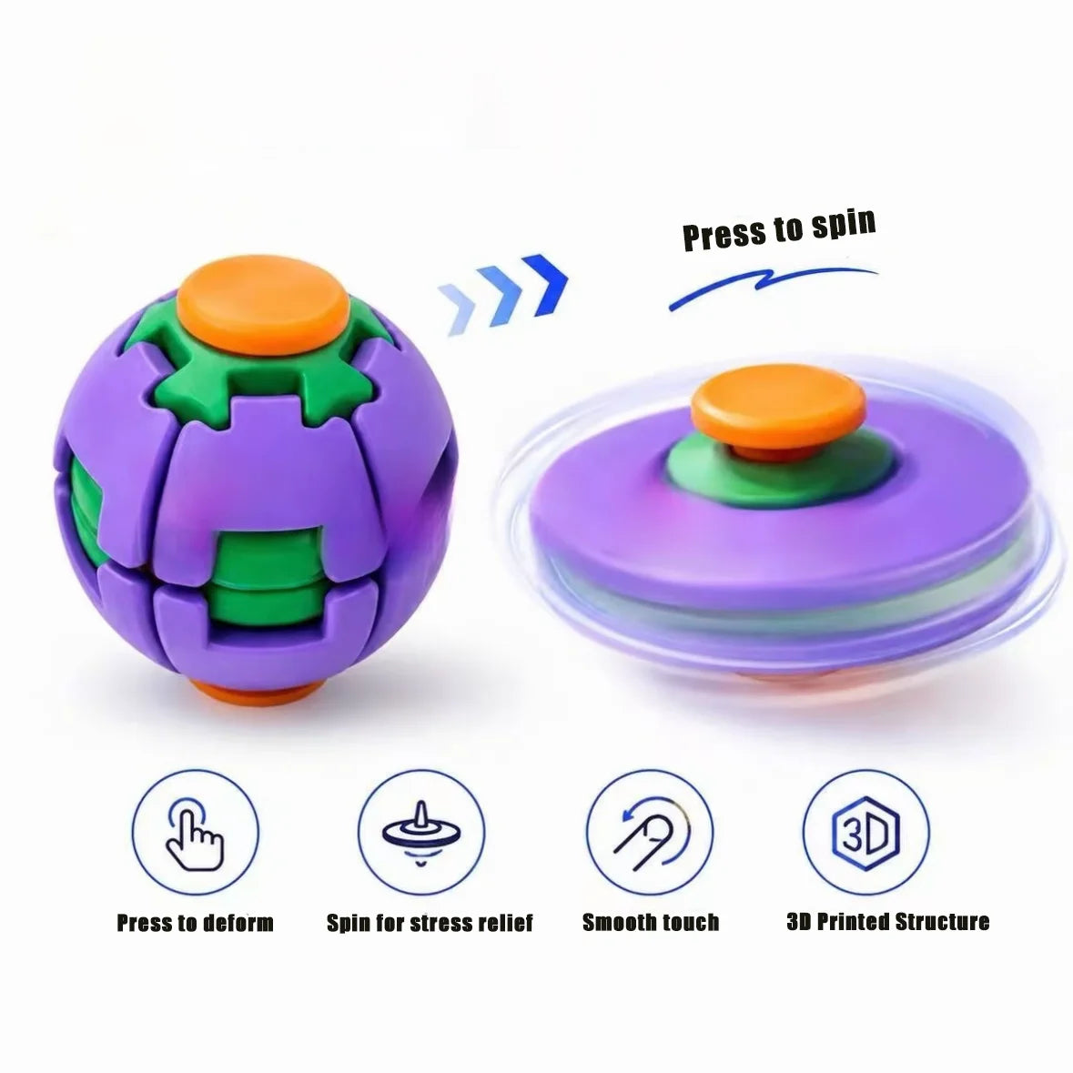 3D-geprinte fidget tandwielbal