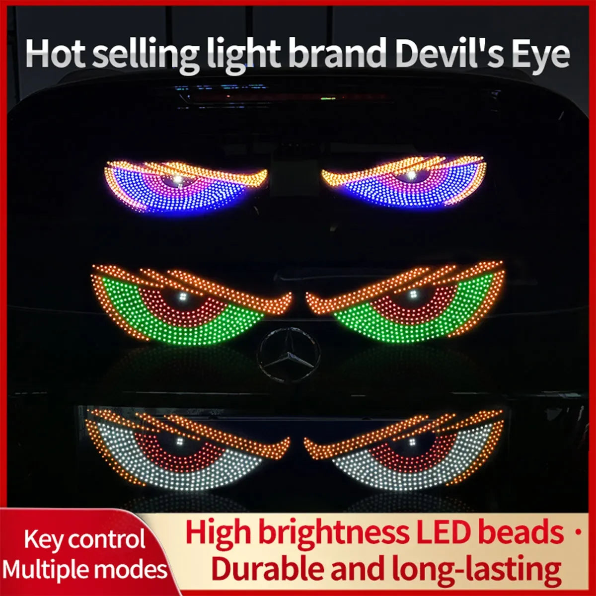 Dynamische LED-ogen voor de autoruit