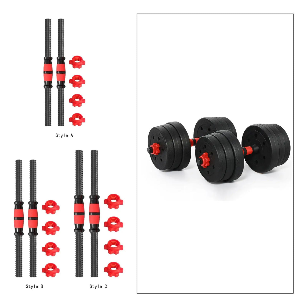 Verstelbare dumbbellstangen (2 stuks)