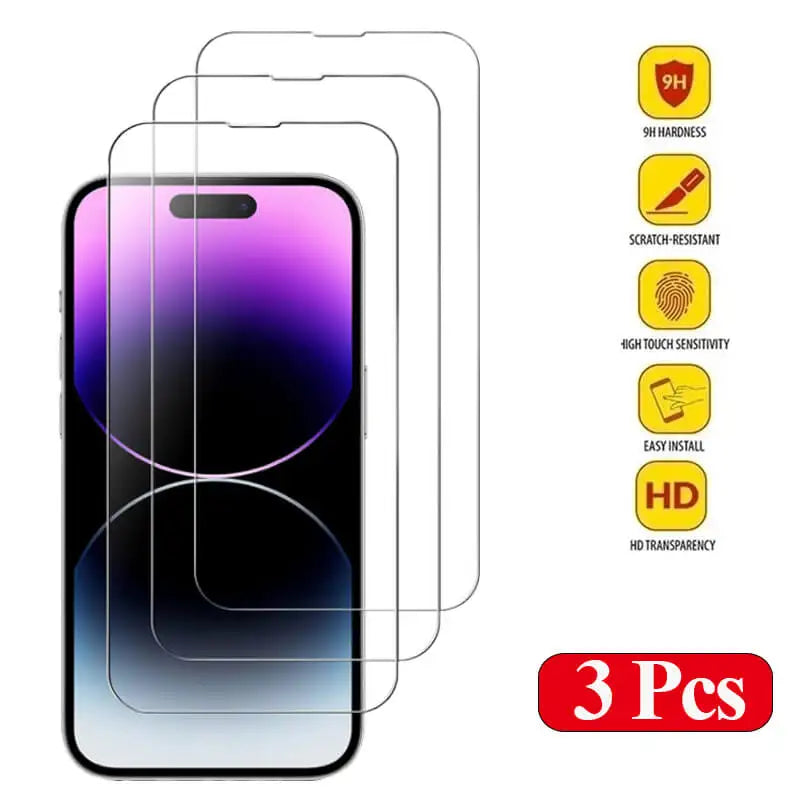 Gehard glazen screenprotector – iPhone 17, 17 Pro Max, 18 (3 of 5 stuks)