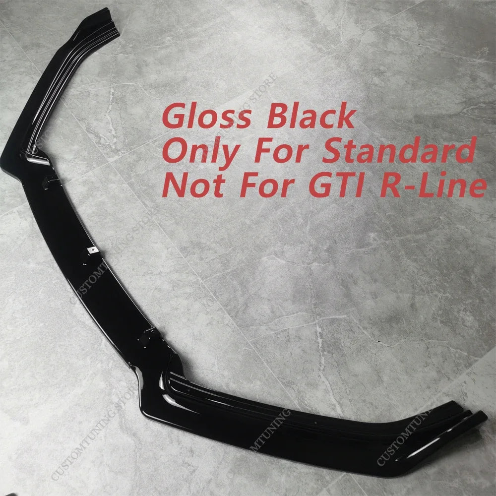 Frontspoiler lip (3-delig) voor VW Polo 5 6R (2009–2013)