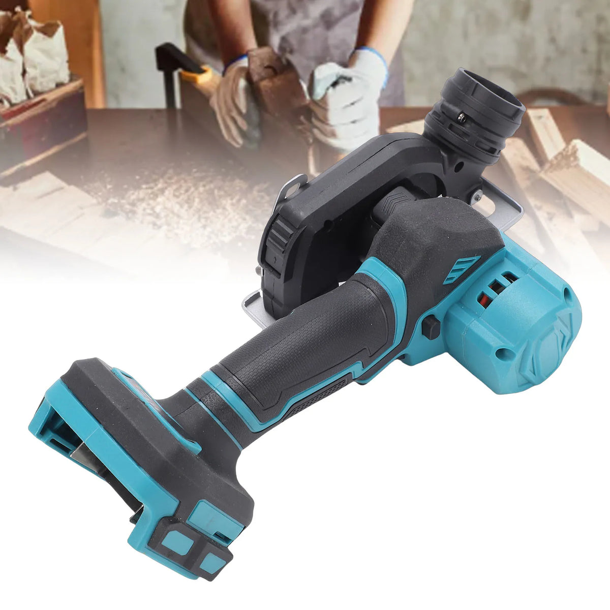 Accu mini-cirkelzaag met 3 inch zaagbladen