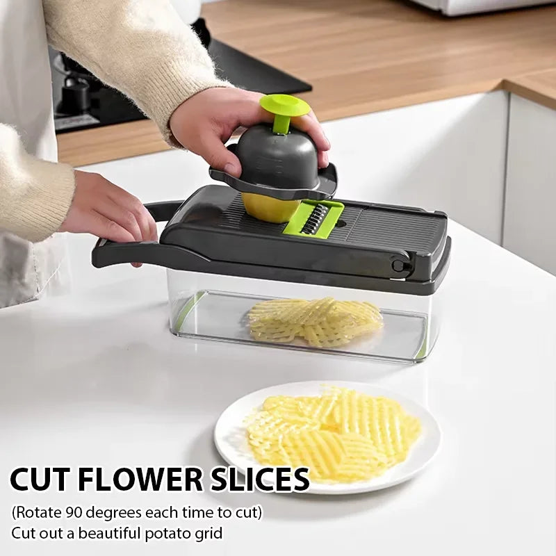 5-in-1 groentesnijder en rasp