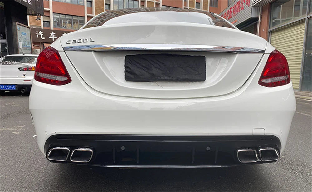 Quad uitlaateindstukken voor Mercedes-AMG C63 W205 (2015–2018)