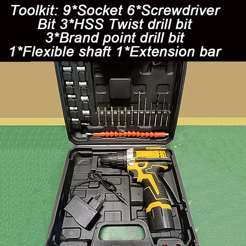 Accu boor-/schroefmachine set met accessoirekoffer