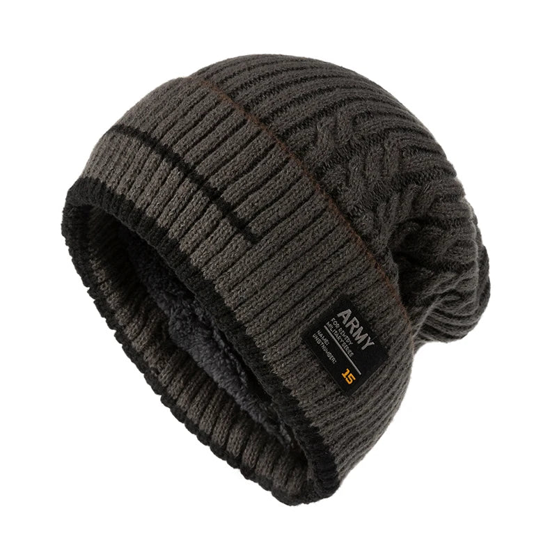 Dikke gebreide beanie muts