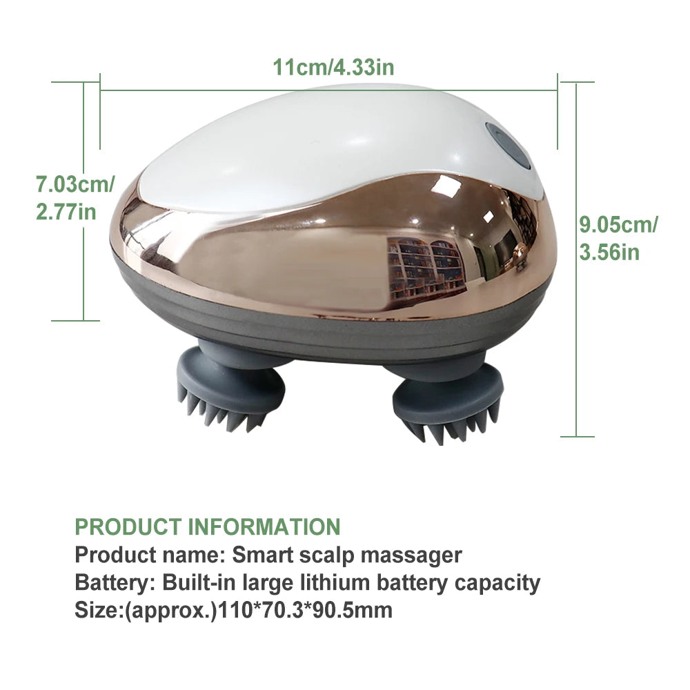 Elektrische hoofdhuidmassager (waterdicht)