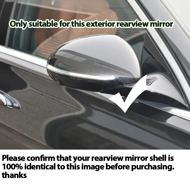 Zwarte spiegelkappen voor Mercedes C-Klasse W206, GLC, E & S-Klasse