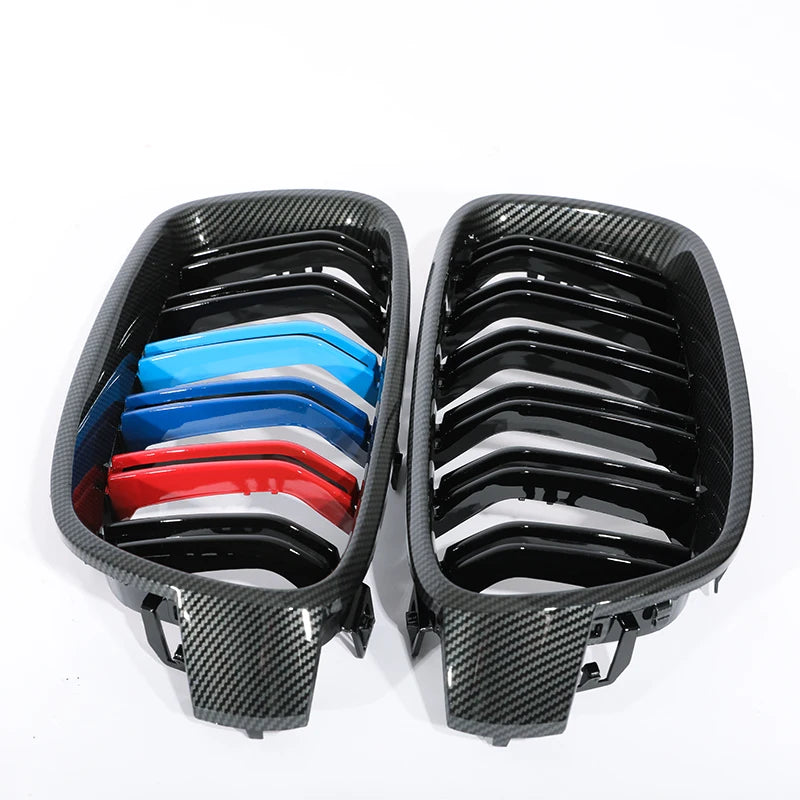 Dubbele sportgrille in carbonlook voor BMW 3-serie F30/F31 (2012–2018)