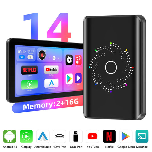 CarPlay AI Box (Android 14) – Netflix & YouTube in je auto