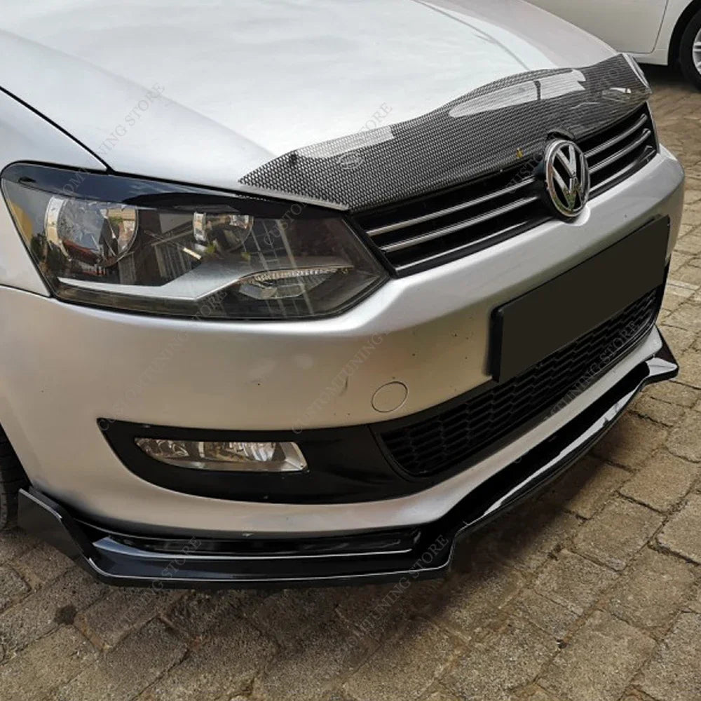 Frontspoiler lip (3-delig) voor VW Polo 5 6R (2009–2013)