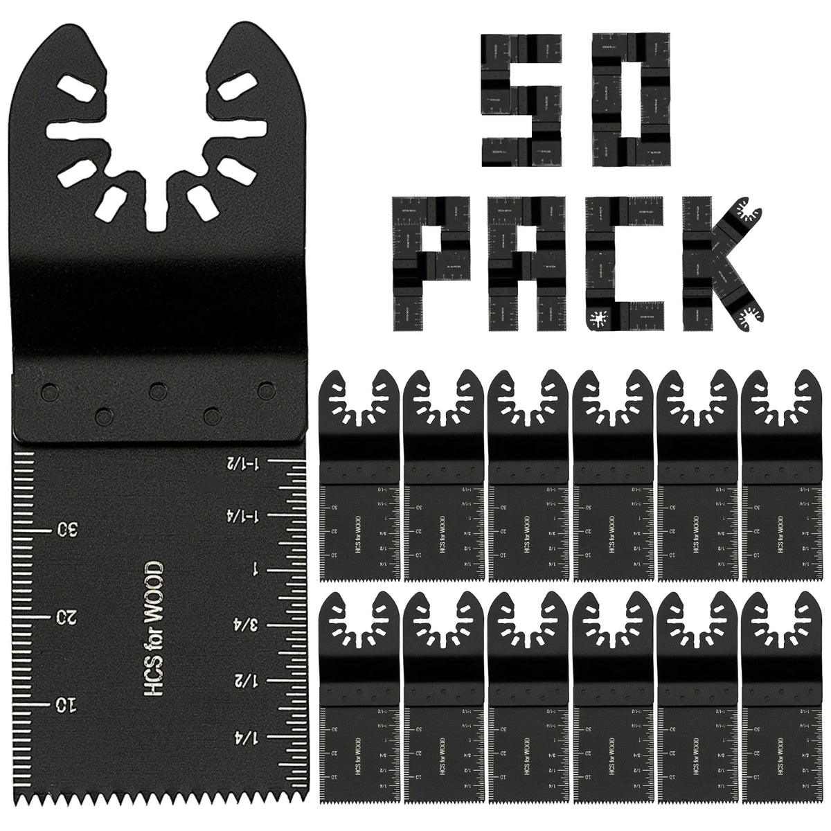 Multitool-zaagbladen set (5 t/m 60 stuks)