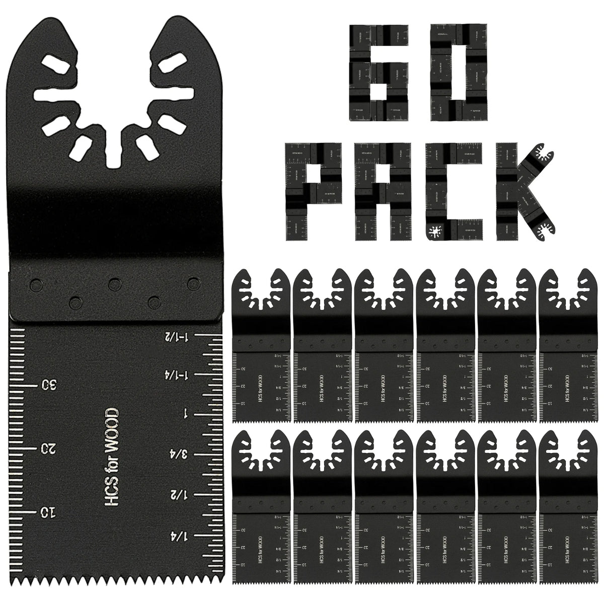 Multitool-zaagbladen set (5 t/m 60 stuks)