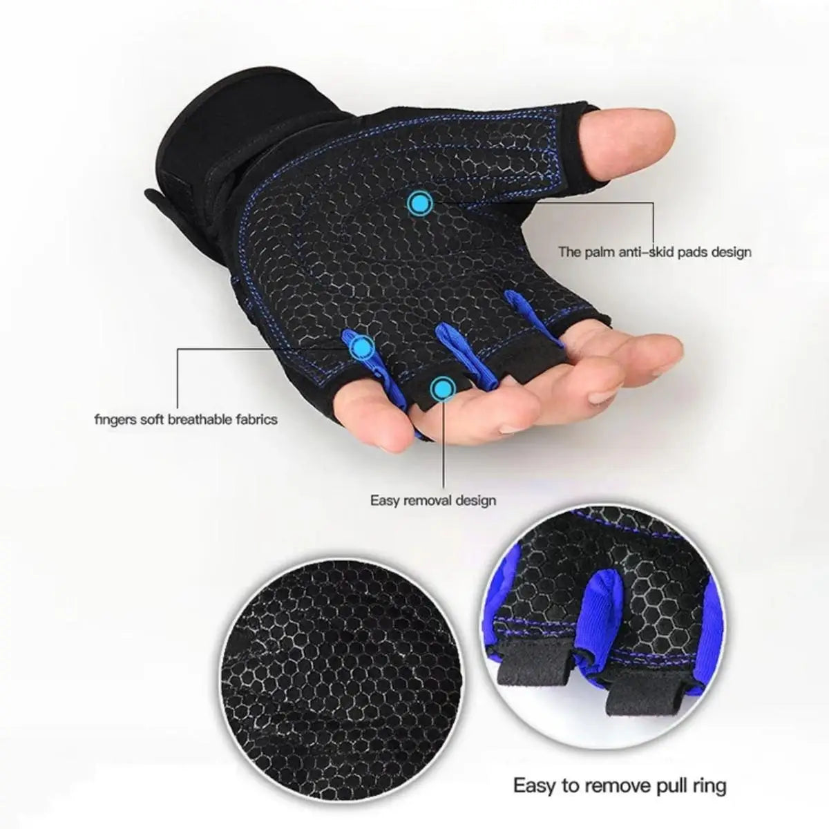 Fitnesshandschoenen met polsband