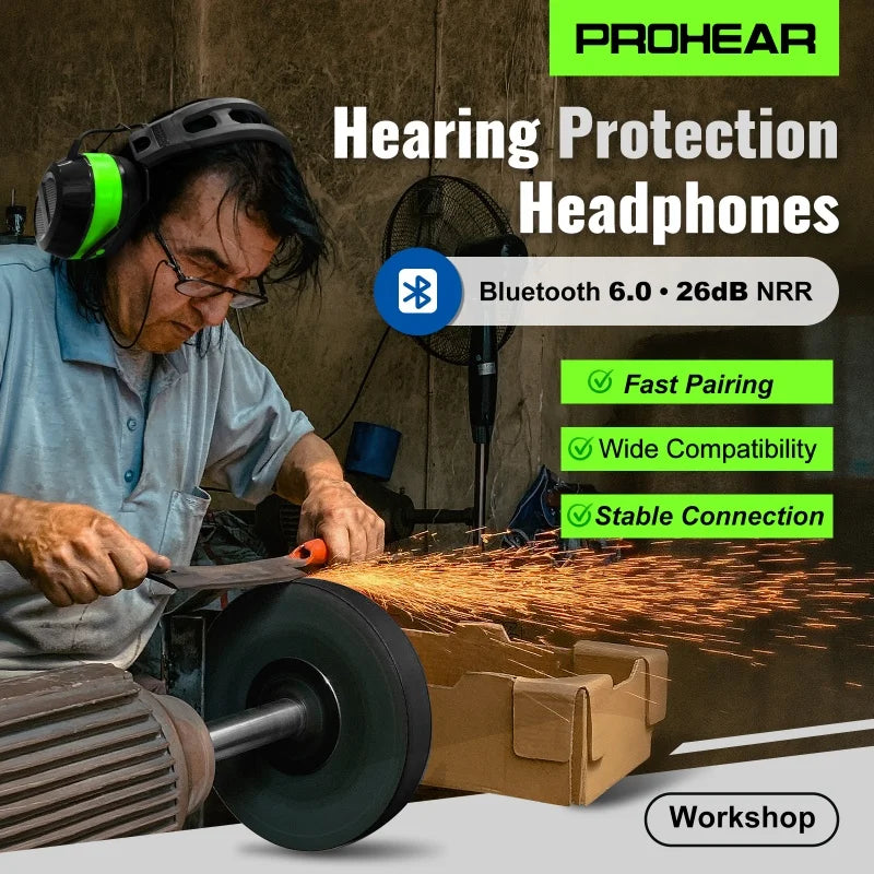 PROHEAR Bluetooth-gehoorbescherming (26 dB)