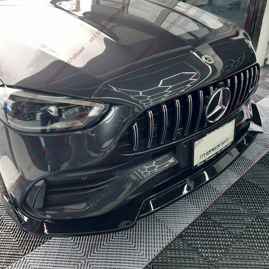 Frontspoiler lip glanzend zwart voor Mercedes C-Klasse W206 AMG-Line (2021+)