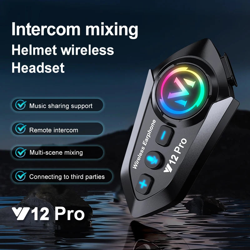 Bluetooth helm-intercom voor de motor (2 rijders)