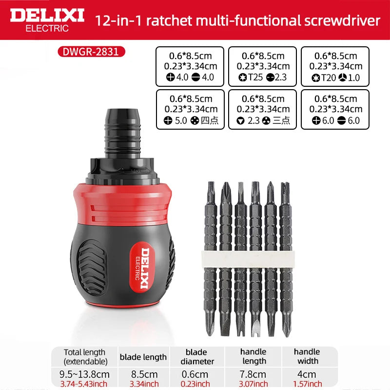 Ratelschroevendraaier set 13-delig