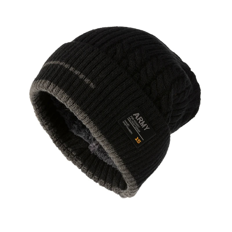 Dikke gebreide beanie muts